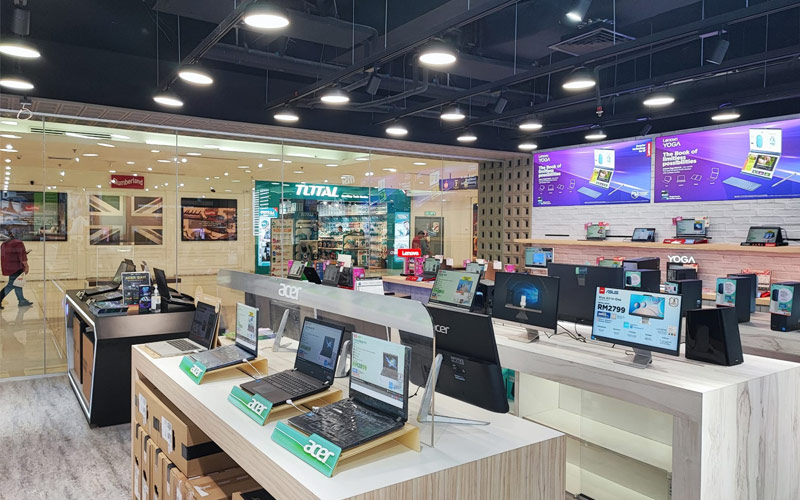 thiết kế showroom máy tính