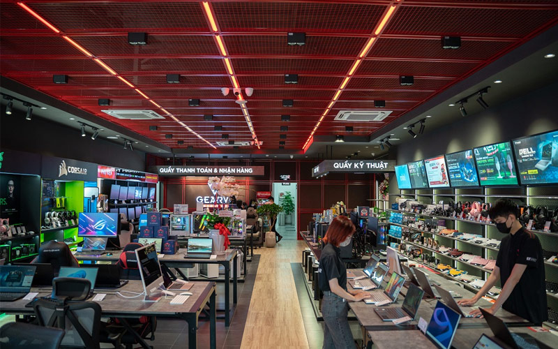 thiết kế showroom máy tính