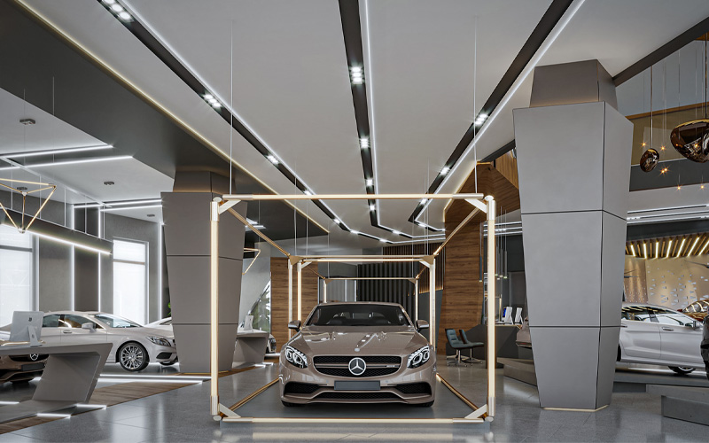 thiết kế showroom ô tô