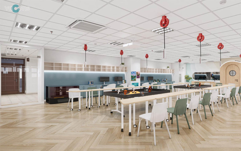 thiết kế phòng chức năng trường tiểu học quốc tế