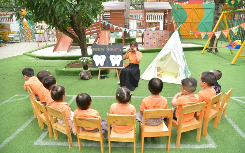 thiết kế trường mầm non tư thục nhỏ