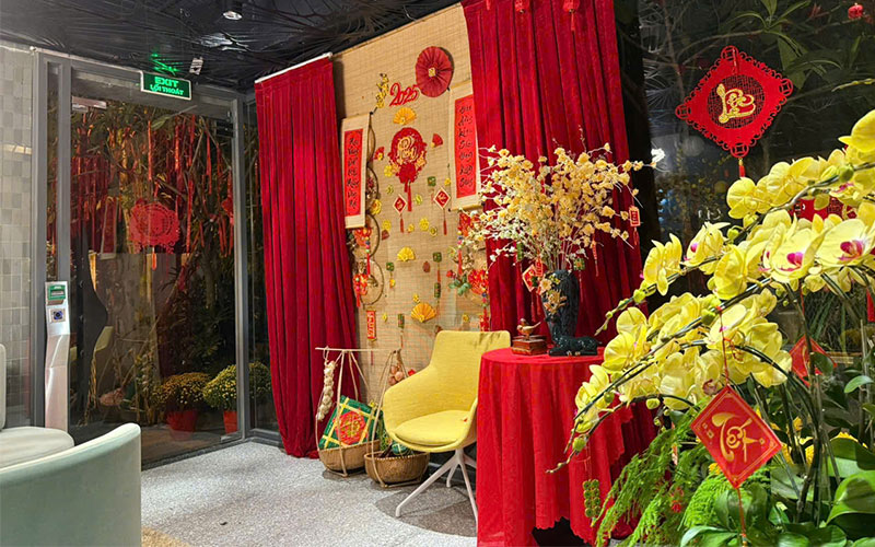 trang trí tết văn phòng công ty
