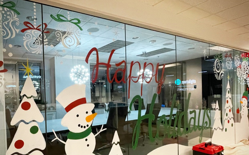 trang trí noel văn phòng