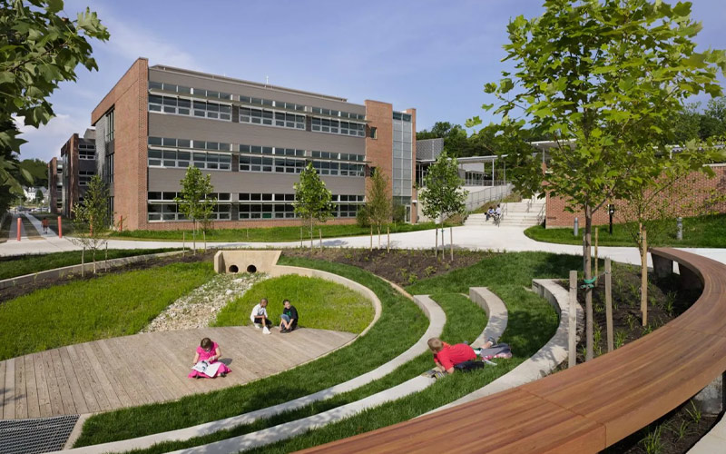 thiết kế cảnh quan trường tiểu học