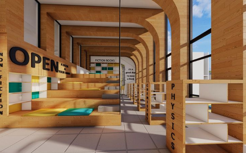 thiết kế tông màu trường quốc tế