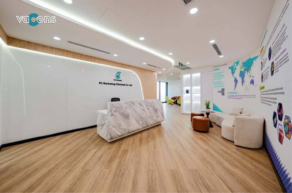 Quy trình thiết kế thi công văn phòng 5 bước - Từ khảo sát đến bàn giao trong 60-80 ngày với Vacons Architects, dự án đảm bảo chất lượng.