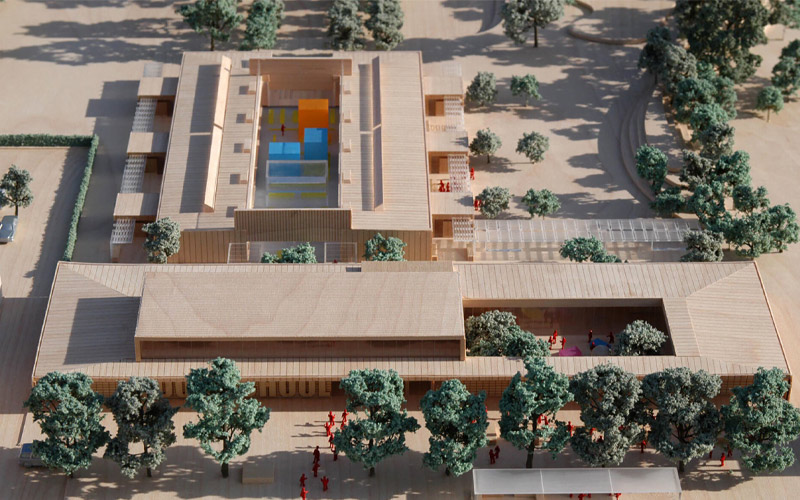 mẫu thiết kế trường tiểu học