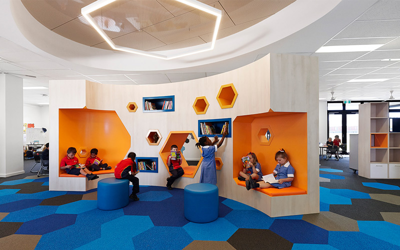 mẫu thiết kế trường tiểu học