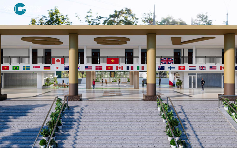 sân trường đẹp