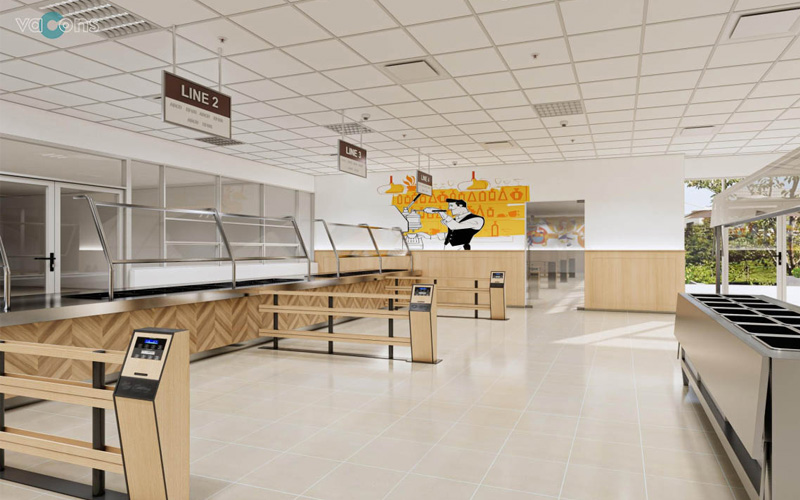 thiết kế nhà ăn trường tiểu học