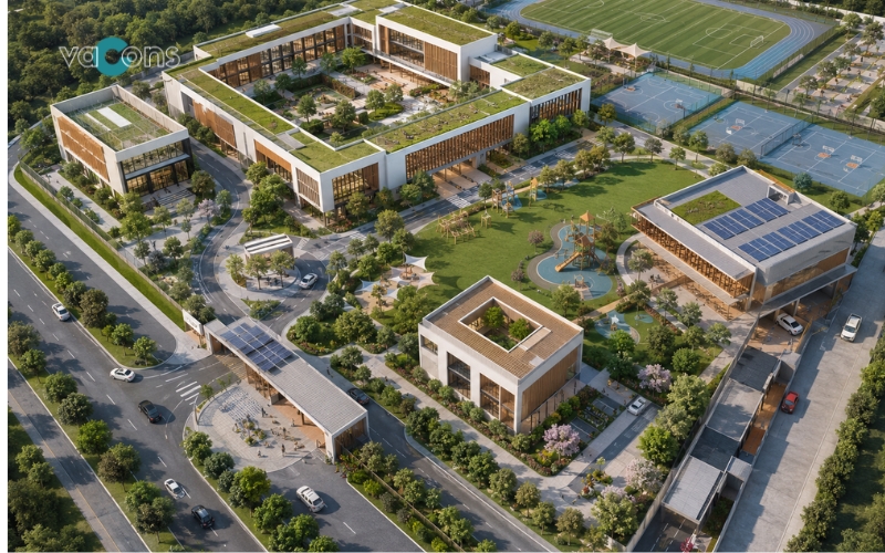 Thiết kế khối chức nắng trường tiểu học
