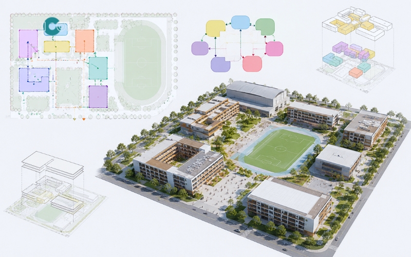 Sai Lầm Khi Thiết Kế Khối Chức Năng Trường Tiểu Học Cần Tránh