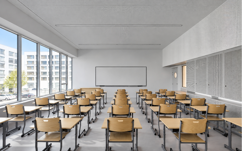Diện tích lớp học THCS