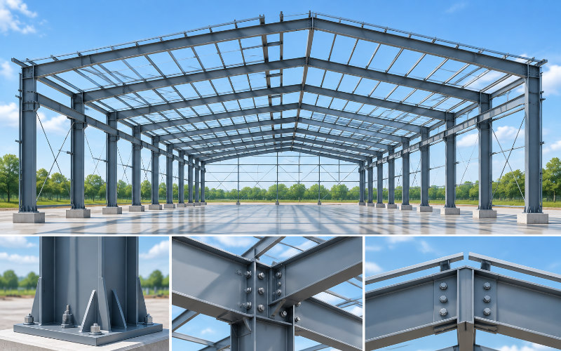 Kết cấu chính nhà xưởng tiền chế 