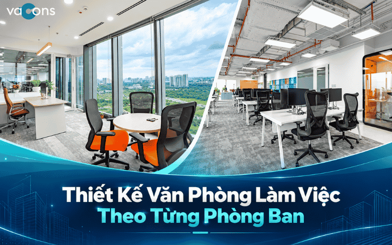 Thiết Kế Văn Phòng Làm Việc Theo Từng Phòng Ban