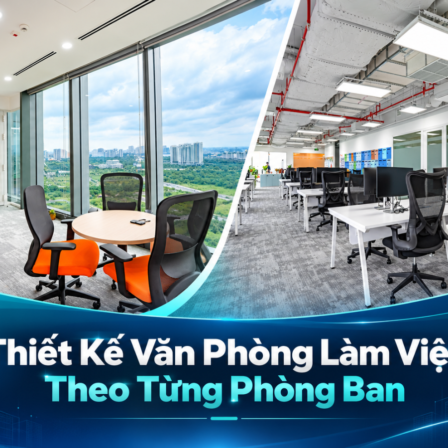 Thiết Kế Văn Phòng Làm Việc Theo Từng Phòng Ban
