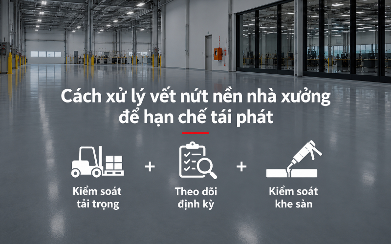 Xử lý vết nứt nền nhà xưởng